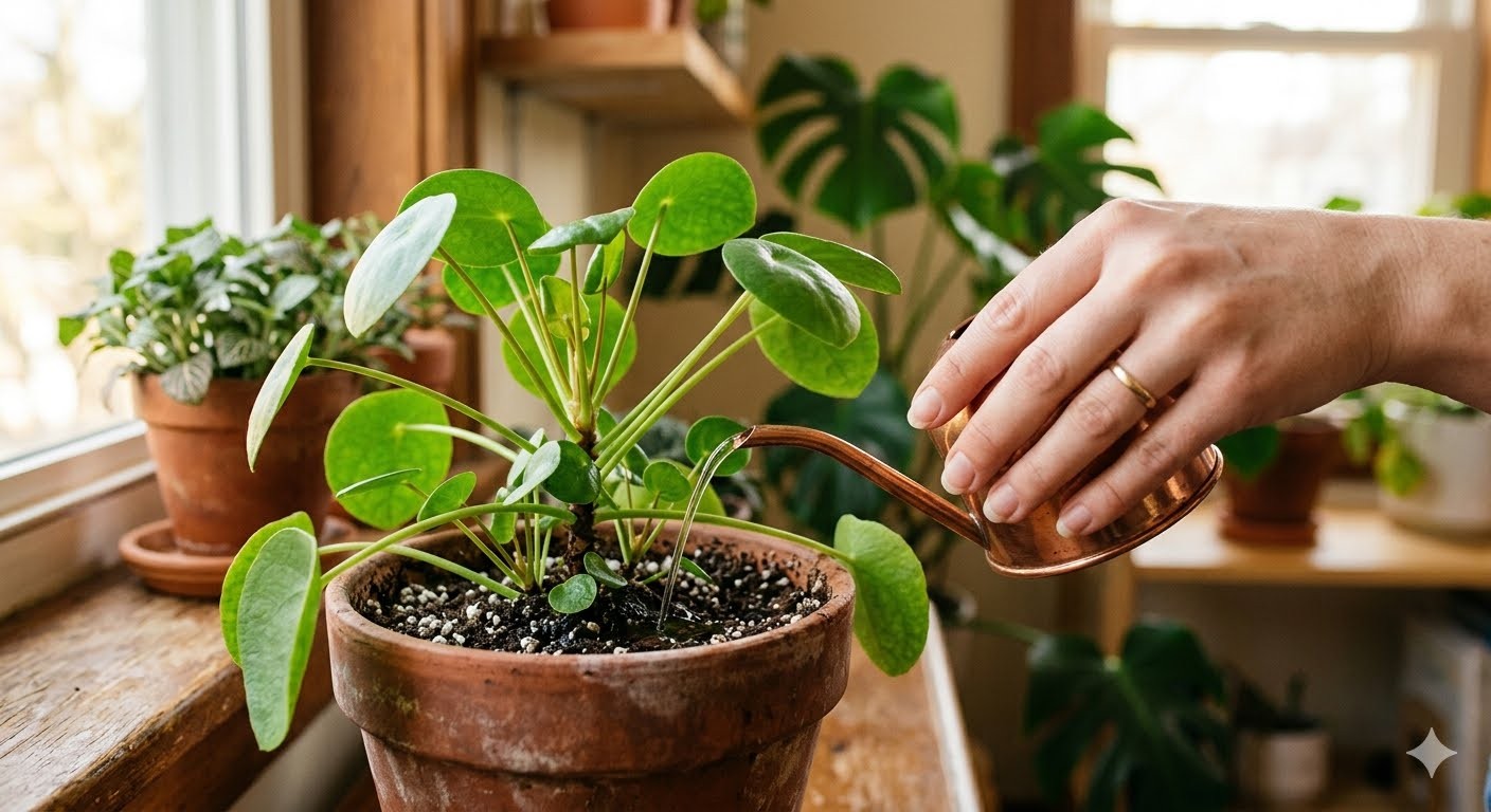 Watering indoor plants
